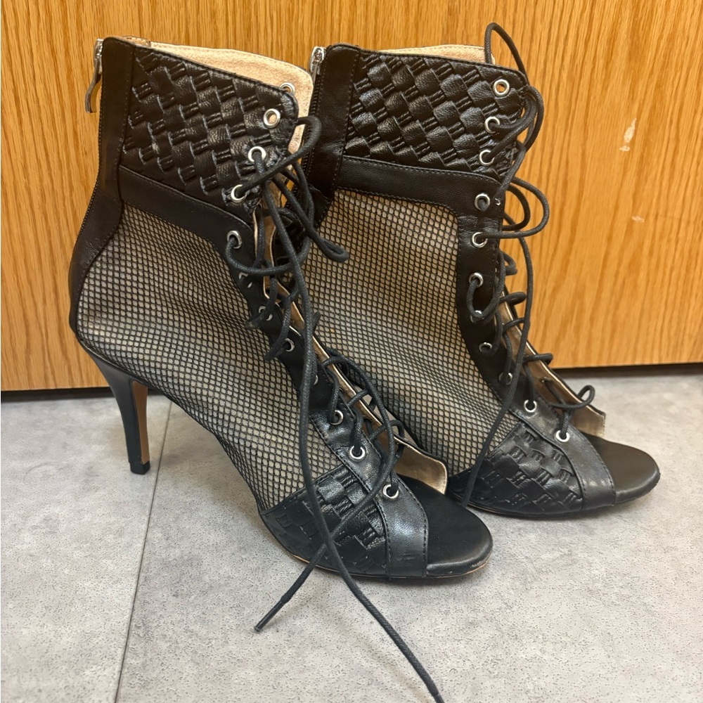 Black Burju Jezebelle 3.5 inch stiletto dance heels